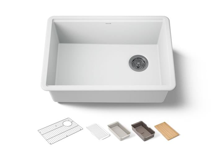 Kohler - Billings 27 26-1/2 Inch Undermount Single-Bowl Workstation Kitchen Sink