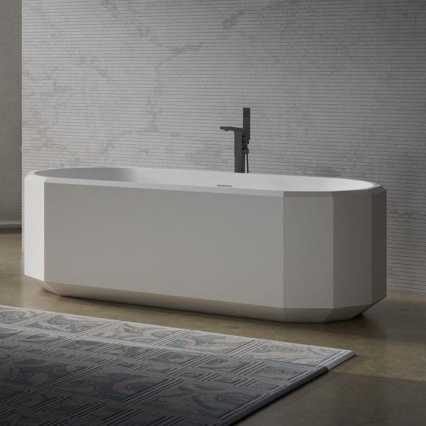 Maidstone - Kali Vertical 67 Inch Solid Surface Freestanding Tub