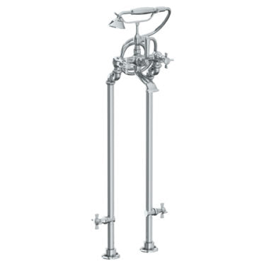 Watermark - Haley Floor Standing Bath Set with Hand Shower and Shut-Off Valves