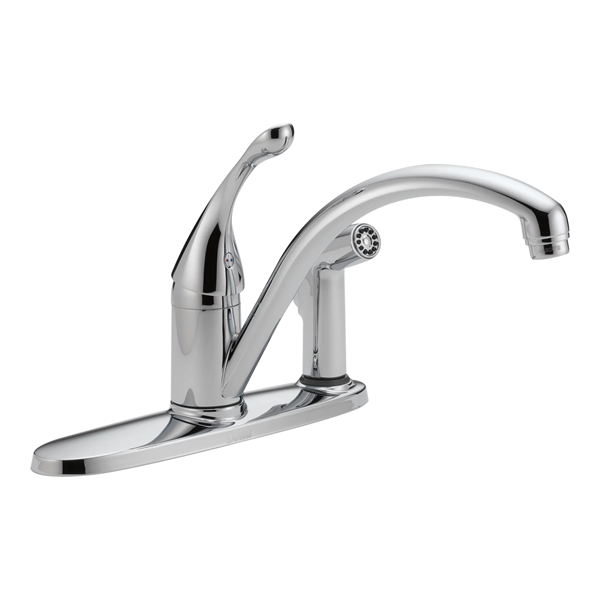 Delta - Collins Single Handle Kitchen Faucet With Integral Spray