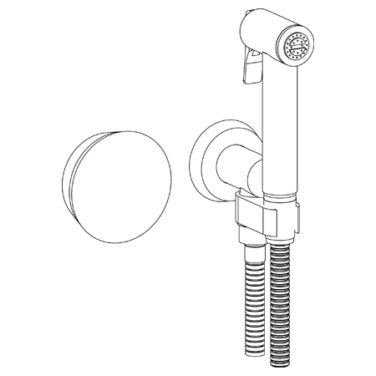 Watermark - Zen Wall Mounted Bidet Spray Set & Progressive Mixer with 49 Inch hose