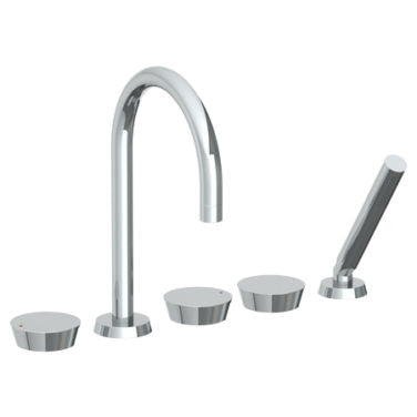 Watermark - Zen Deck Mounted 5 hole Gooseneck Bath set