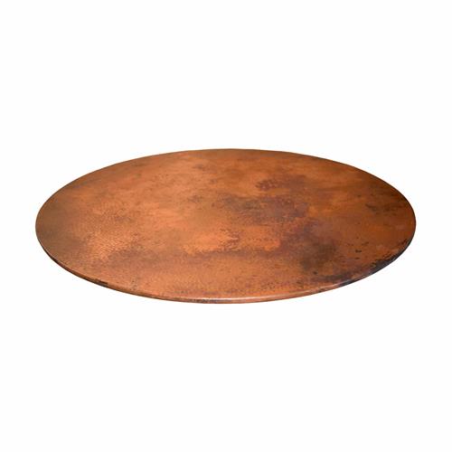 Native Trails - 34 Inch Lazy Susan Hammered Copper Turntable in Tempered