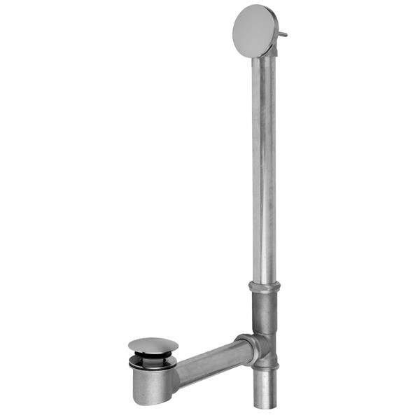 Jaclo - Brass Tub Drain Bottom Outlet Standard Toe Control with Faceplate (Round) Fully Polished and Plated Tub Waste
