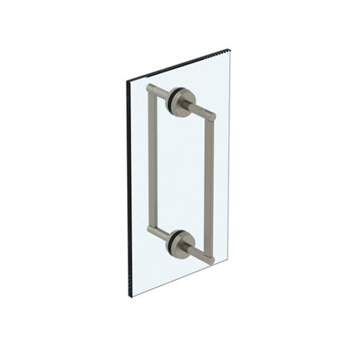 Watermark - Blue 6 Inch double shower door pull/ glass mount towel bar