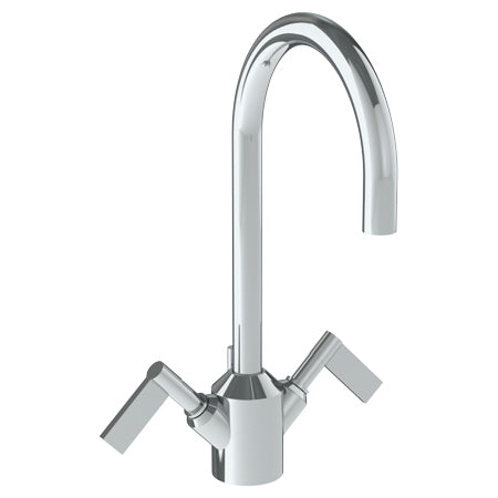 Watermark - Blue Deck Mounted 2 Handle Monoblock Lavatory Mixer