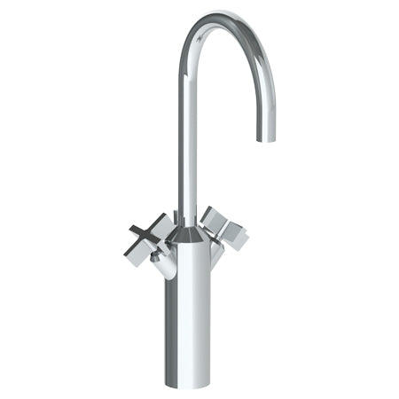 Watermark - Blue Deck Mounted 2 Handle Extended Monoblock Lavatory Mixer