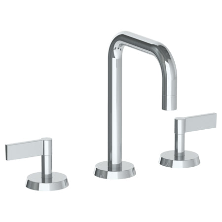 Watermark - Blue Deck Mounted 3 Hole Tall Square Spout Lavatory Set