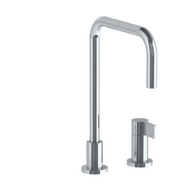 Watermark - Blue Deck Mounted 2 Hole Kitchen Set With Square Top Kitchen Faucet