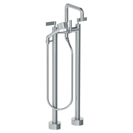 Watermark - Blue Floor Standing Bath Set With Volume Hand Shower