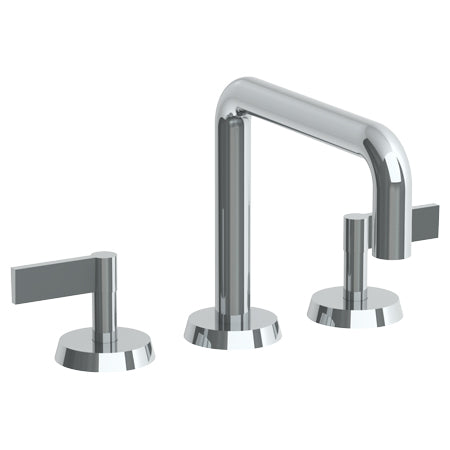 Watermark - Blue Deck Mounted 3 Hole Square Bath Set