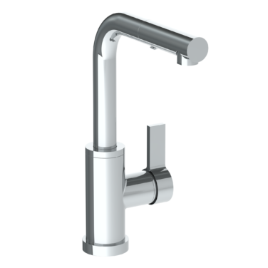 Watermark - Blue Deck Mounted 1 Hole Square Top Prep Faucet with Pull Out Spray