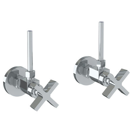Watermark - Blue Lavatory Angle Stop Kit -1/2 Inch Compression X 3/8 Inch Od Compression