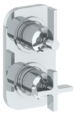 Watermark - Blue Wall Mounted Mini Thermostatic Shower Trim 3 1/2 x 6 1/4 Inch