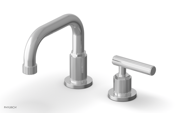 Phylrich - Dustrie Single Handle Faucet Low Square Spout Lever Handles - Grooved