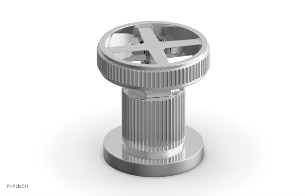Phylrich - Dustrie Volume Control / Diverter Trim Cross Handle Grooved