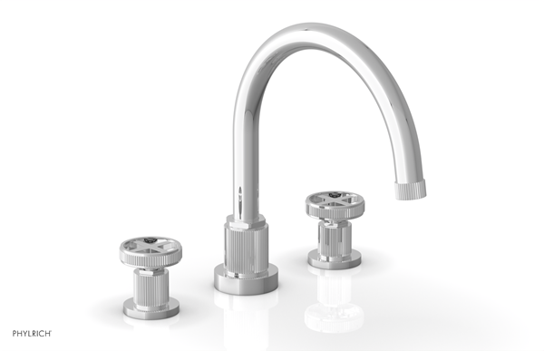 Phylrich - Dustrie Deck Tub Set Cross Handle Grooved
