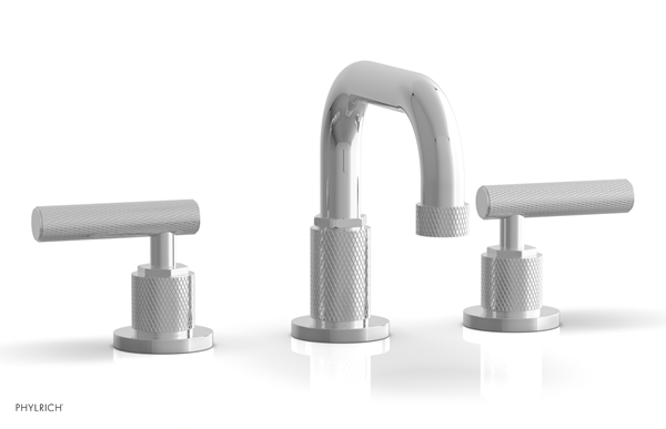 Phylrich - Dustrie Widespread Faucet Square Spout - Knurled Lever Handles