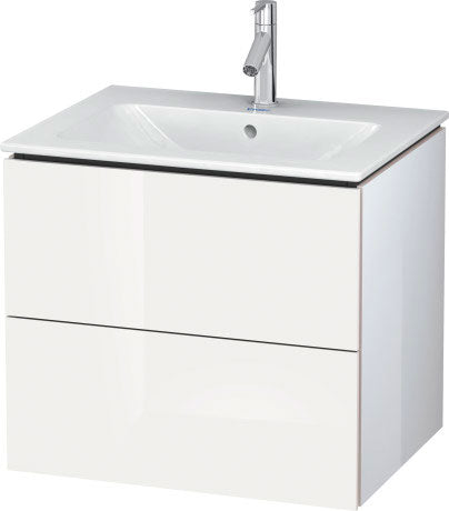 Duravit - L-Cube 24 3/8" Wall Mount Two Drawer Single Vanity Cabinet, Sink Sold Separately