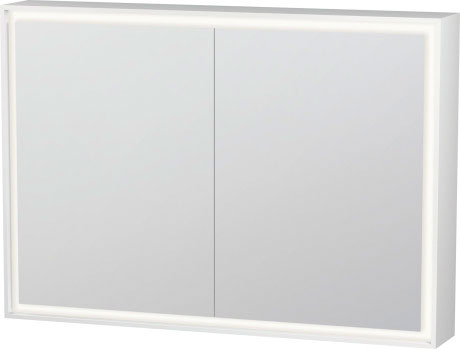 Duravit - L-Cube 39 3/8" x27 1/2" 1 Left 1 Right Hinge 2 Door LED Rectangular Medicine Cabinet