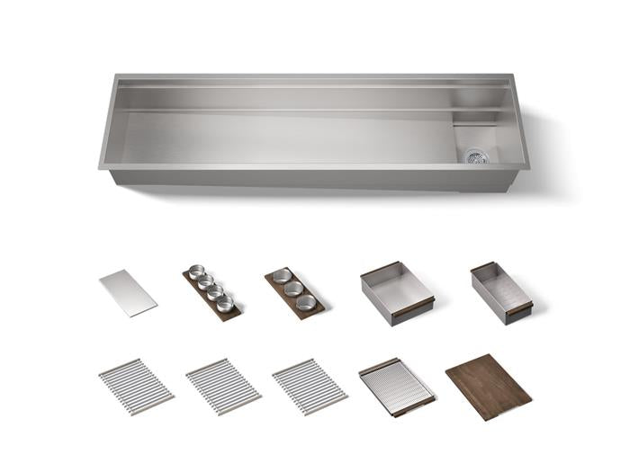 Kohler - Synthos 72 Sink With Walnut Accessory Bundle