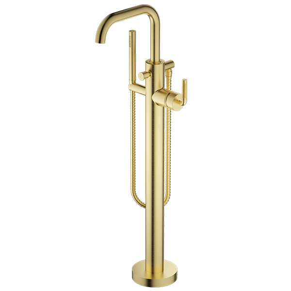 Santec - Circ Trim - Floor Mount Tub Filler With Hand Shower