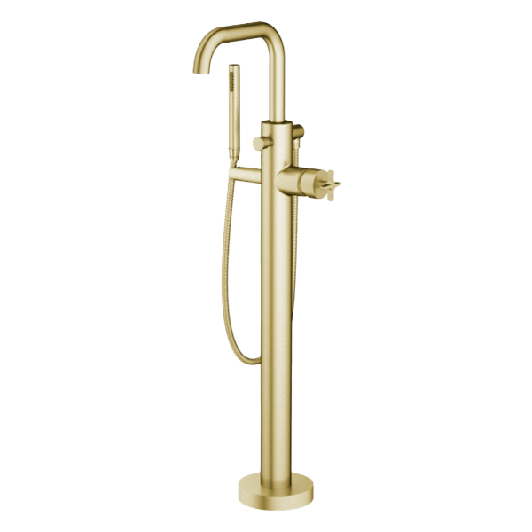 Santec - Circ Trim - Floor Mount Tub Filler With Hand Shower