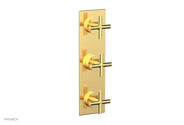 Phylrich - Transition Thermostatic Valve with Two Volume Control - Cross Handles