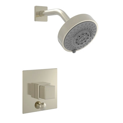 Phylrich - Mix Pressure Balance Shower and Diverter Set (Less Spout) - Cube Handle Trim Only