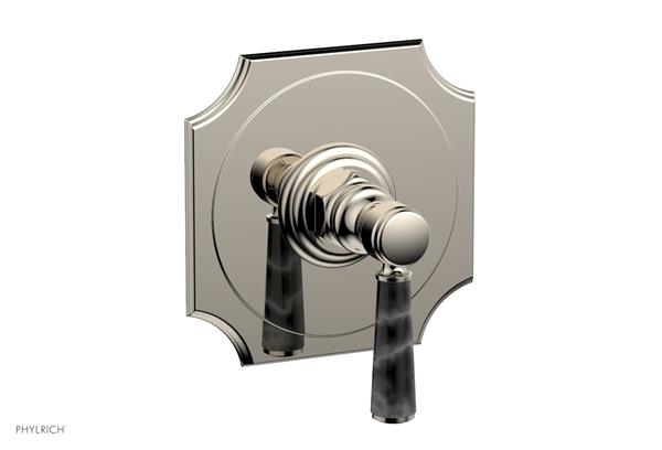 Phylrich - Henri 1/2 Inch Mini Thermostatic Shower Plate and Handle Trim - Marble Lever Handle