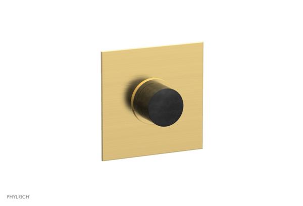 Phylrich - Basic II Mini Thermostatic Shower Trim Only Marble Handle Square Plate