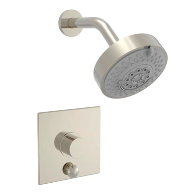 Phylrich - Basic II Pressure Balance Shower & Diverter Set (Less Spout) Smooth Handle Trim Only, Square Plate