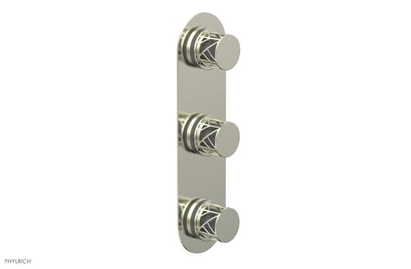 Phylrich - Jolie Thermostatic Valve with Two Volume Control Round Handle with Grey Accents