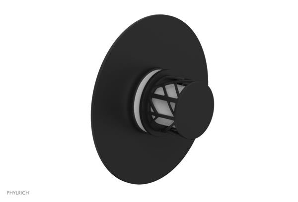 Phylrich - Jolie Thermostatic Shower Trim Round Handle With Gloss White Accents