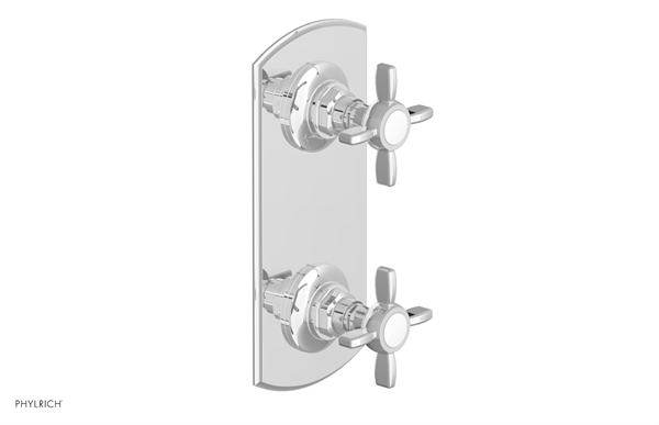Phylrich - Jamestown Thermostatic Valve with Volume Control or Diverter - Cross Handle