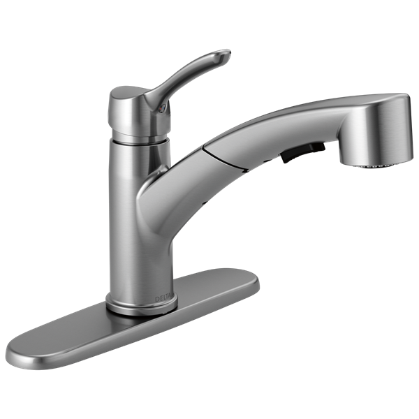 Delta - Collins Single Handle Tract-Pack Pull-Out Kitchen Faucet