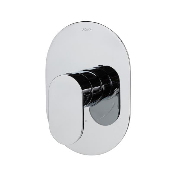 Lacava - Flou Flou Trim - Built-In Progressive Pressure Balancing Mixer With A Lever Handle And Oblong Backplate