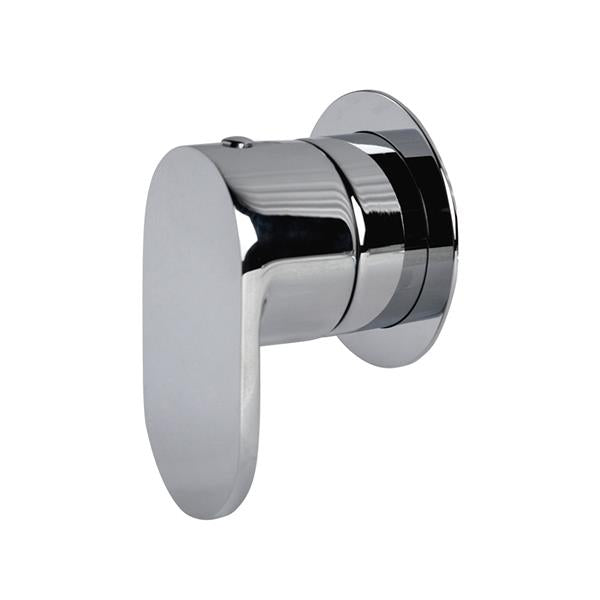 Lacava - Flou Trim Only - 2-Way Diverter Valve Gpm 10 (43.5 Psi) With Round Back Plate And Oval Lever Handle