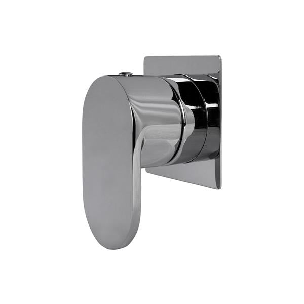 Lacava - Flou Trim Only - 3-Way Diverter Valve Gpm 10 (43.5 Psi) With Round Back Plate And Round Lever Handle