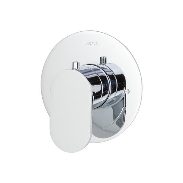 Lacava - Flou Trim Only - Thermostatic Valve Gpm 10 (60Psi) With Oblong Back Plate And Oval Lever Handle