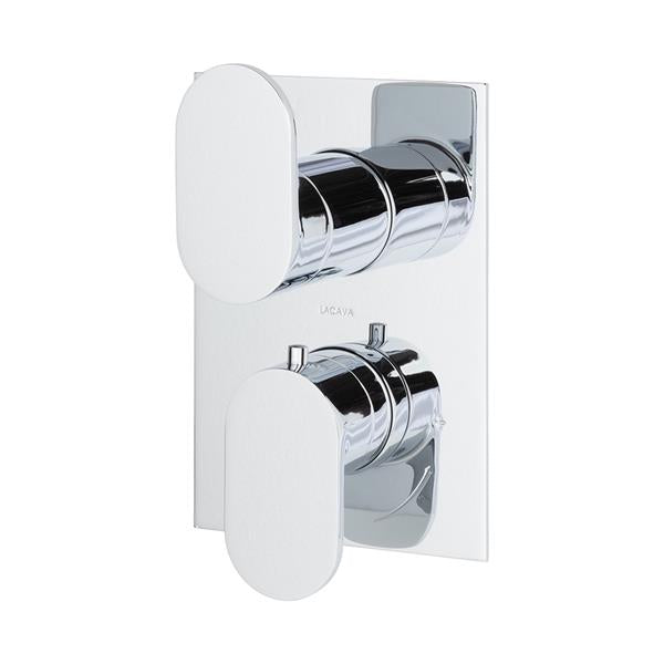Lacava - Flou Trim Only - Sharing, Thermostatic Valve W/ 2 Way Shared Diverter + Off, Gpm 8.5 (60Psi)
