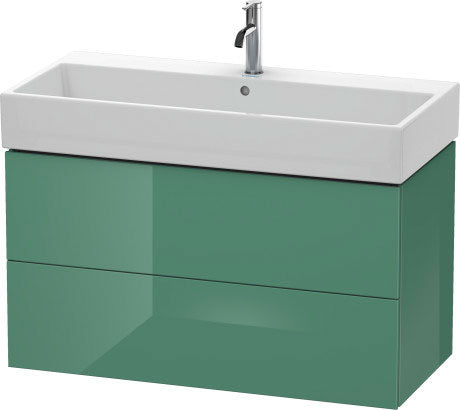 Duravit - L-Cube 38 3/4" Wall Mount Two Drawer Single Vanity Cabinet, Sink Sold Separately