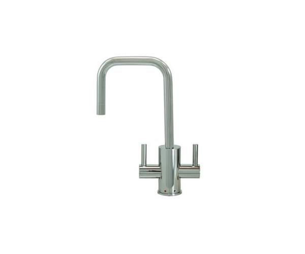 Mountain Plumbing - Hot & Cold Water Faucet with Contemporary Round Body & Handles (90° Spout)