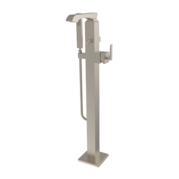 Santec - Katana Trim - Floor Mount Tub Filler With Hand Shower
