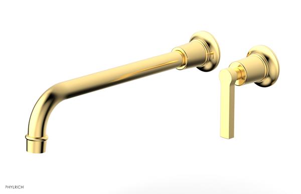 Phylrich - Hex Modern 12 Inch Inch Single Handle Wall Lavatory Set - Lever Handle
