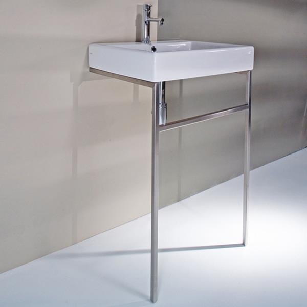 Lacava - Aquaplane Floor-Standing Stainless Steel Console Stand With A Towel Bar
