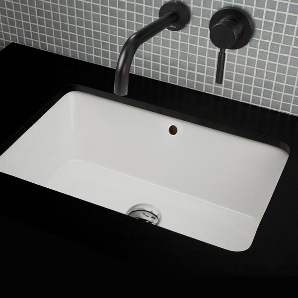 Lacava - Aquagrande Under-Counter Porcelain Bathroom Sink With Glazed Exterior And Overflow