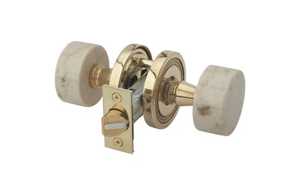 Phylrich - Beige Marble Door Knob Passage Set