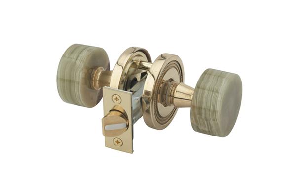 Phylrich - Pakistan Green Onyx Door Knob Passage Set