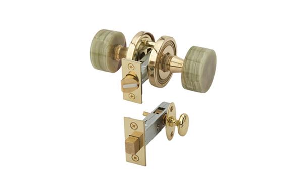 Phylrich - Pakistan Green Onyx Door Knob with Privacy Bolt